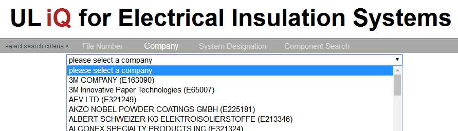 Electrical Insulation System Database 絕緣系統查詢 Electrical Insulation System Database 絕緣系統查詢