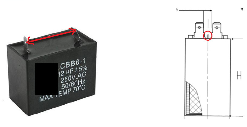 額定電壓250VAC的電容,端子間空氣間隙需要大于6.4mm,表面爬電距離需大于9.5mm。 額定電壓250VAC的電容,端子間空氣間隙需要大于6.4mm,表面爬電距離需大于9.5mm。